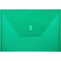 Lion Envelope, Poly, Side-loading, Hook/Loop, 13inx9-3/8in, Green LIO22080GR